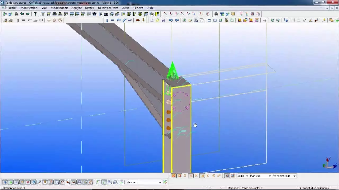 Leçon 1 charpente metallique assemblage d un poteau avec traverse