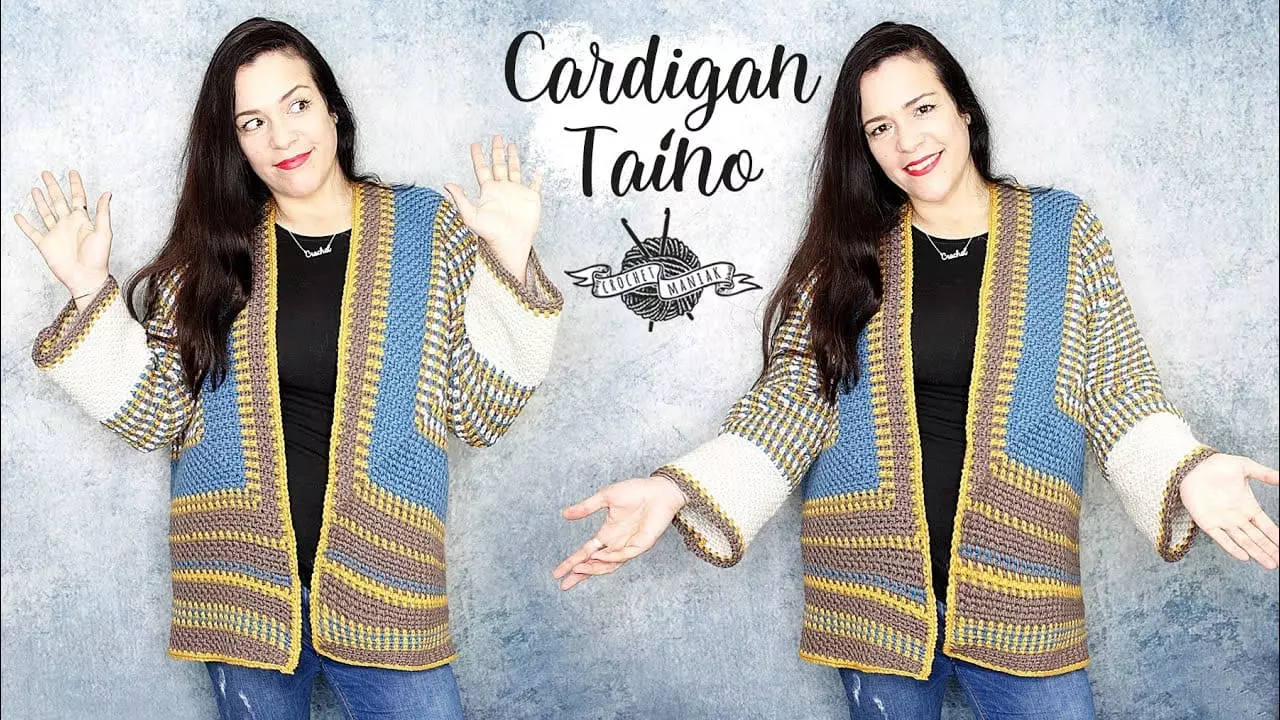 TUTORIEL Cardigan Taino Au Crochet Technique Granny Shurg