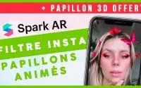 FILTRE INSTA PAPILLONS ANIMÉS + Papillon 3D OFFERT / Spark AR Tutoriel