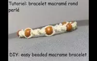 tutoriel: bracelet macramé rond perlé (DIY: easy beaded macrame bracelet)