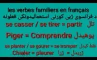 Leçon 160 : Langage Familier, Argot en Français - Learn French in Pashto - Usefull French verbs
