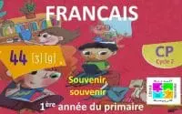 Leçon N°44 de Français pour la 1ère année du primaire