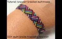 Tutoriel: bracelet brésilien multi tresse (DIY: multi braids friendship bracelet)