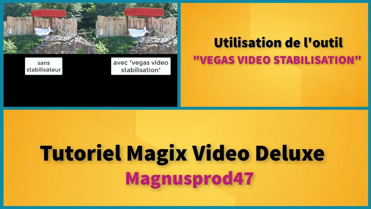 Tutoriel MVD 2020 Utilisation de l'outil "Vegas vidéo stabilisation