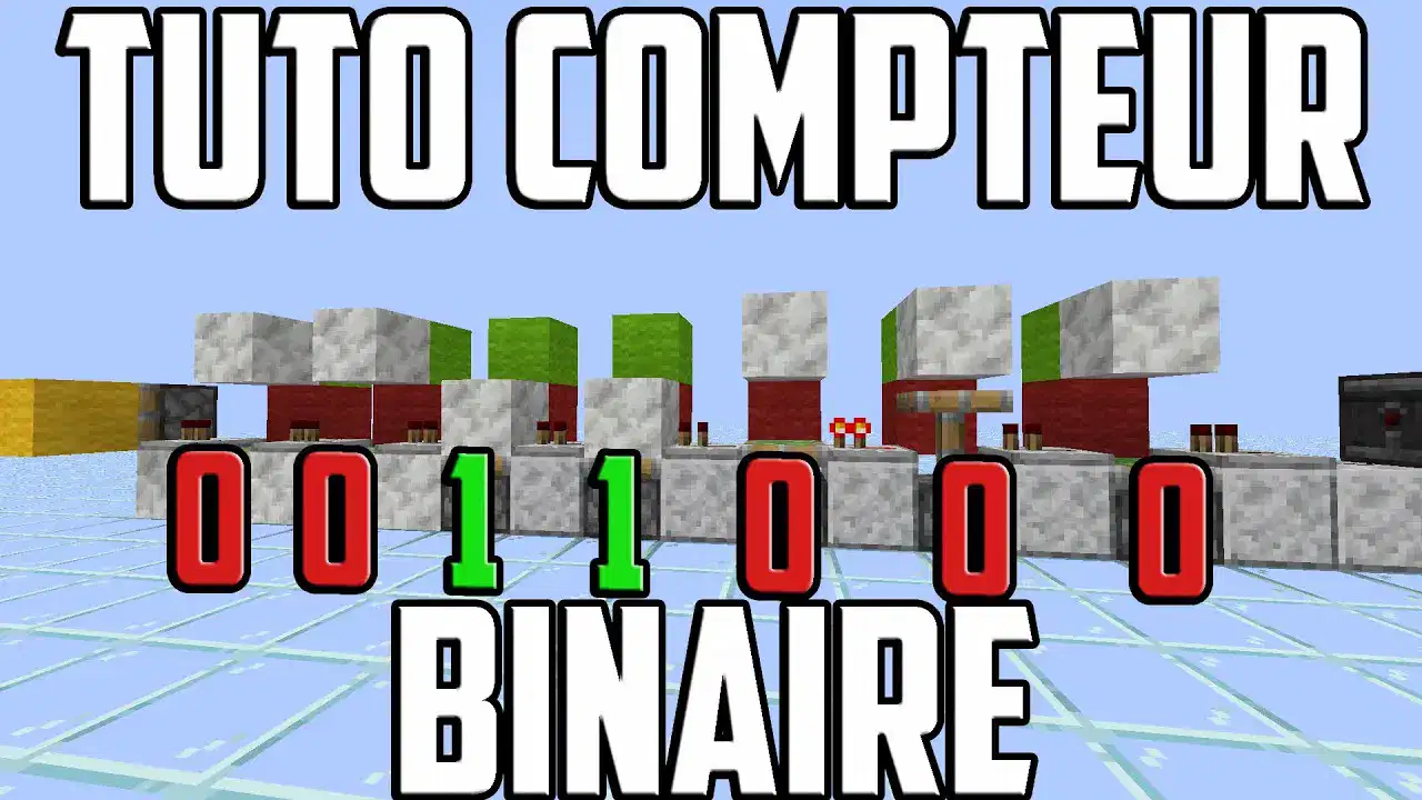 Comment Faire un COMPTEUR BINAIRE sur Minecraft TUTORIEL - VideoTutoriels