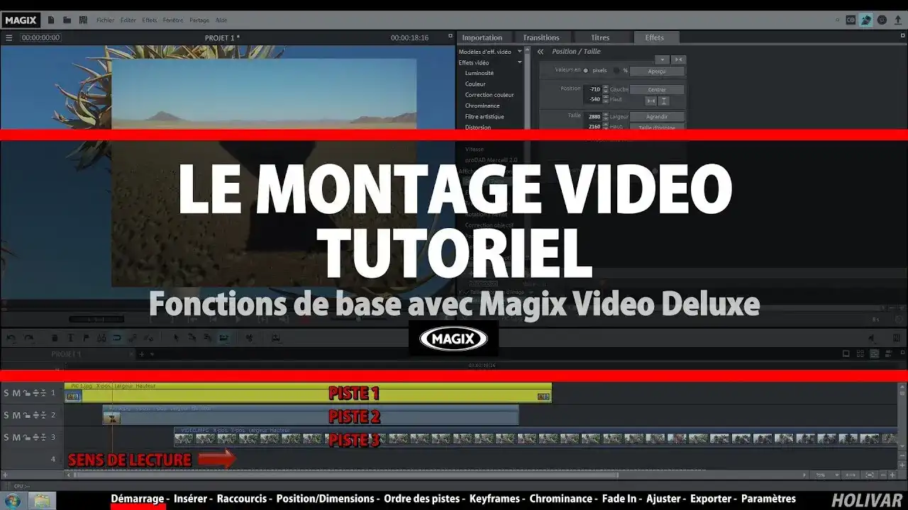 Comment Faire Un Montage Video Sur Magix Le Montage Vidéo Facile - Tutoriel avec Magix Video Deluxe 2017 Holivar