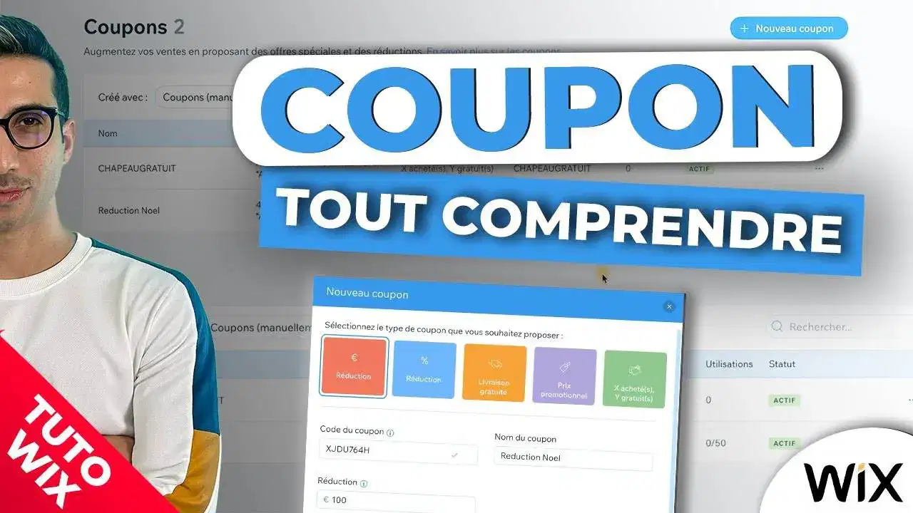 Tutoriel Wix : Créer des coupons de réduction - VideoTutoriels
