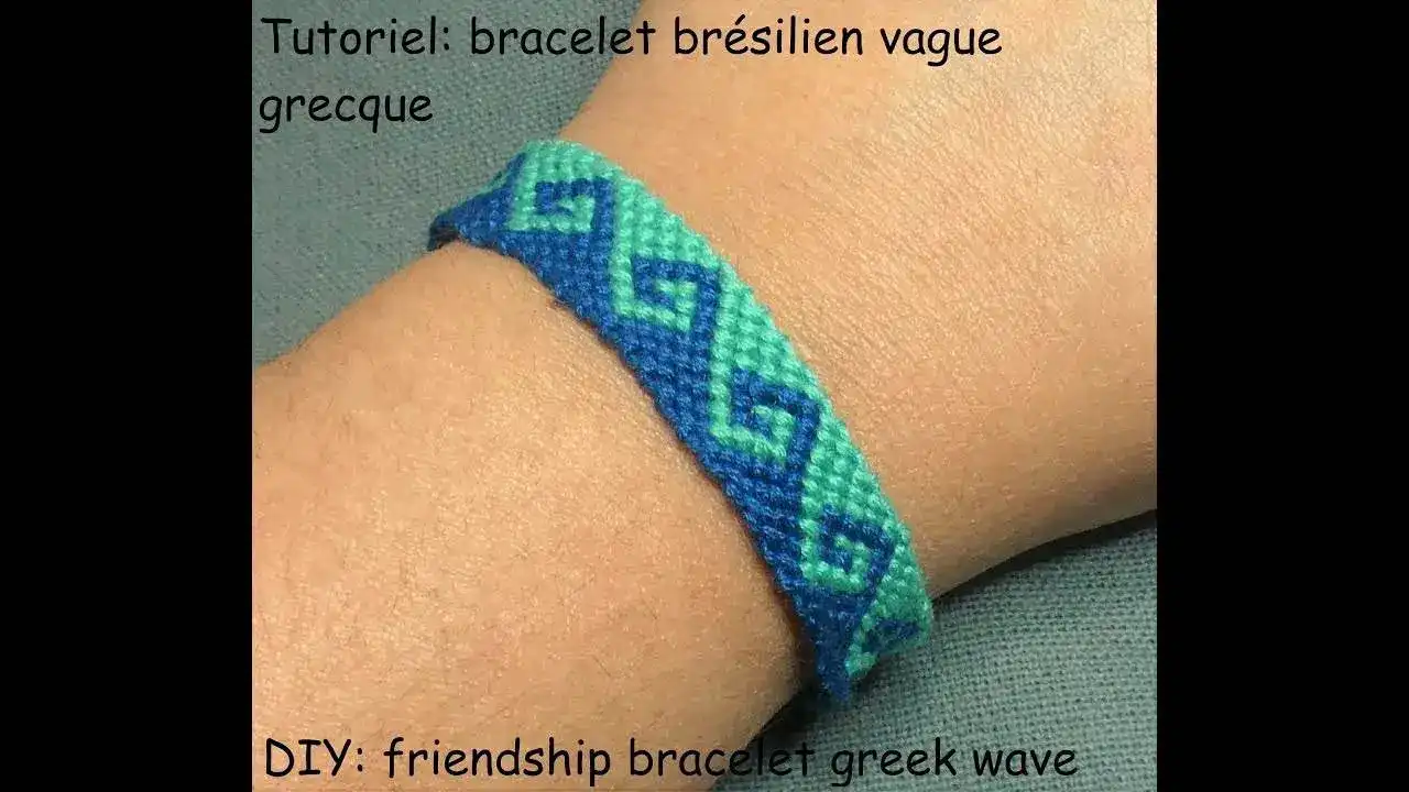 Tutoriel bracelet brésilien vague grecque (DIY friendship bracelet